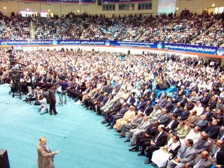 رئيس الجمهورية مخاطبا أعضاء المؤتمر في الجلسة الختامية أمس